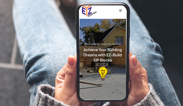 Computer Mockup - showcasing EZ-Build website at ez-build.org
